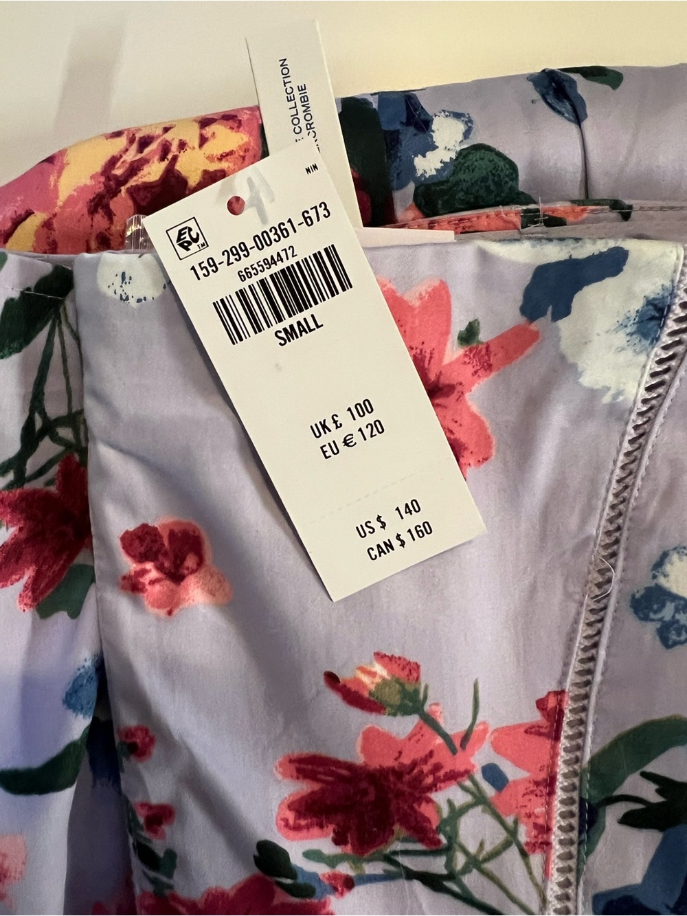 Abercrombie & Fitch Lavender Floral Strapless Midi Dress (bra free collection) - Picture 5 of 7